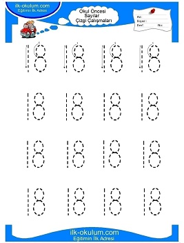 Çocuklar İçin Çizgi Çalışma Sayfaları 